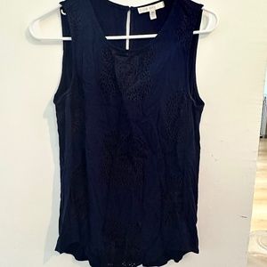 Pale Sky Navy Tank Blouse - XS